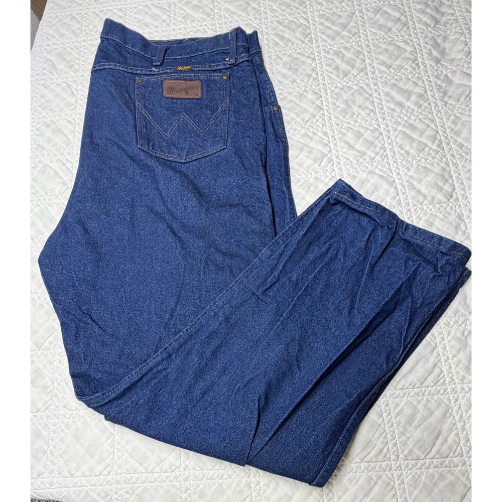 Wrangler Jeans Mens 48x30 Blue 47MWZ Regular Fit Premium Performance Cowboy Cut